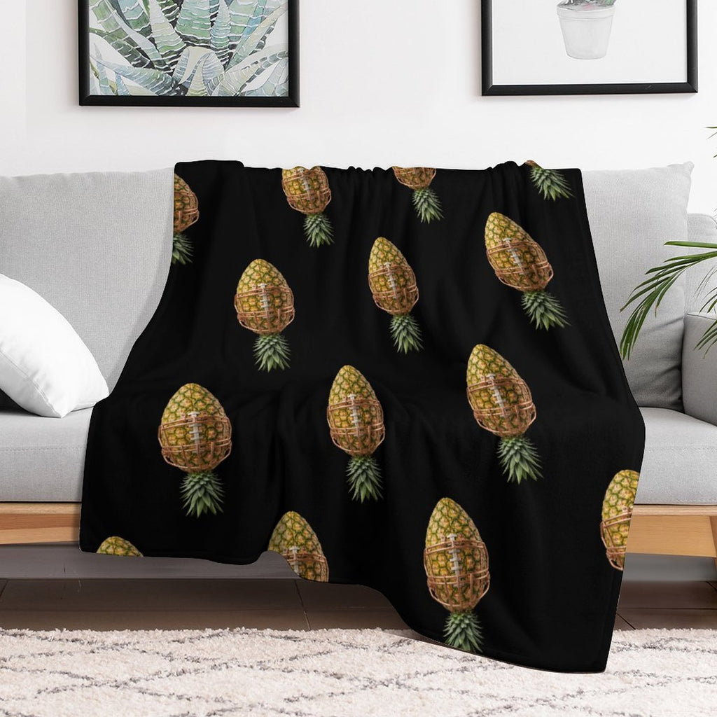 Pineapple Football Flannel Blanket -50"×60"
