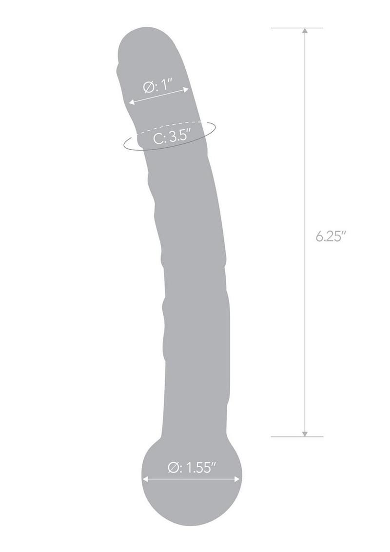 Gray handle with measurements on a white background