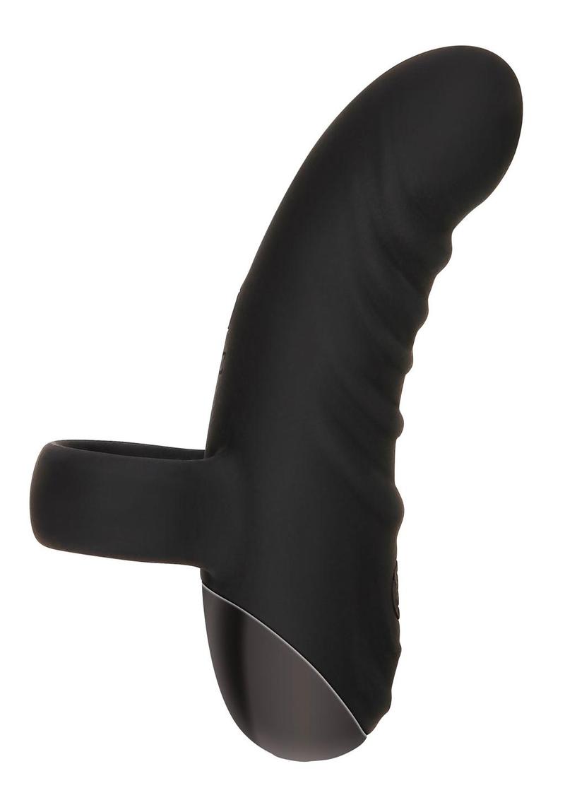 Black silicone sleeve on a white background