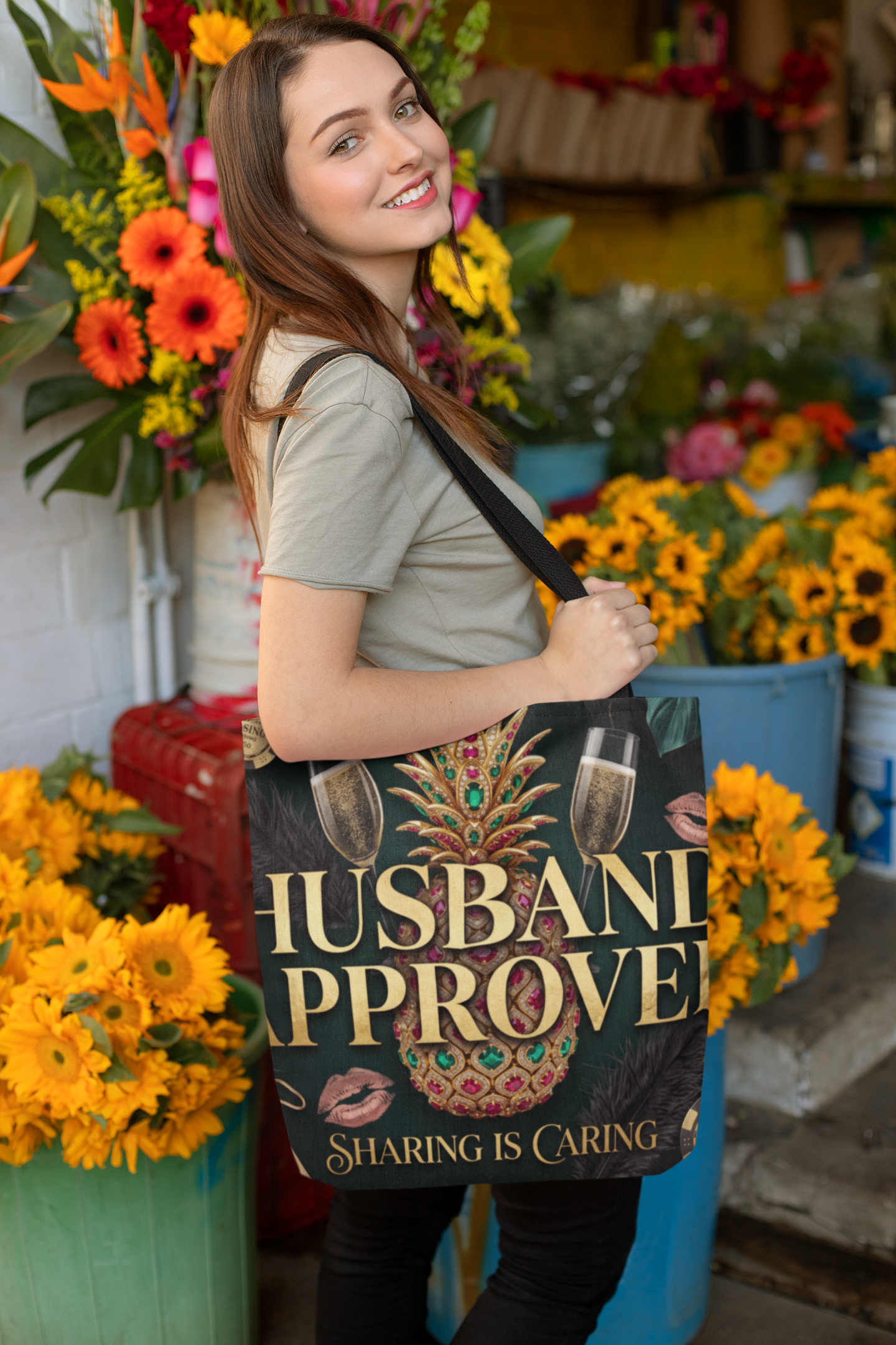 Husband Approved Shoulder Sling Bag for Women | Stylish Travel Crossbody Bag with Pockets