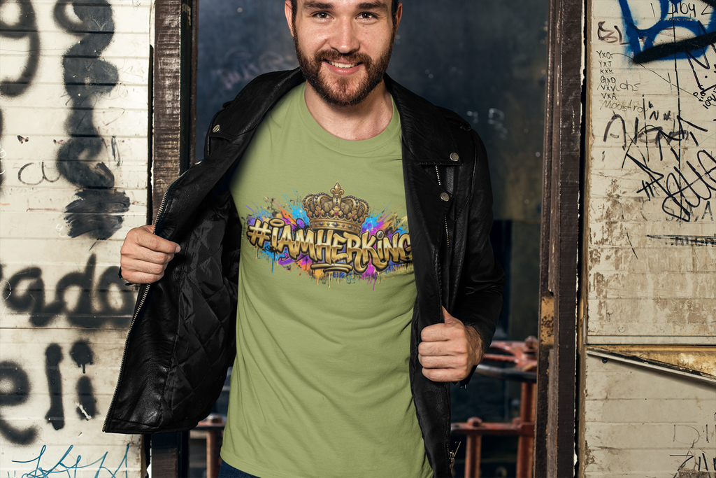 #IAMHERKING Men’s Cotton T-Shirt – Soft Breathable Graphic Tee for Everyday Style, Casual Summer Shirt for Men
