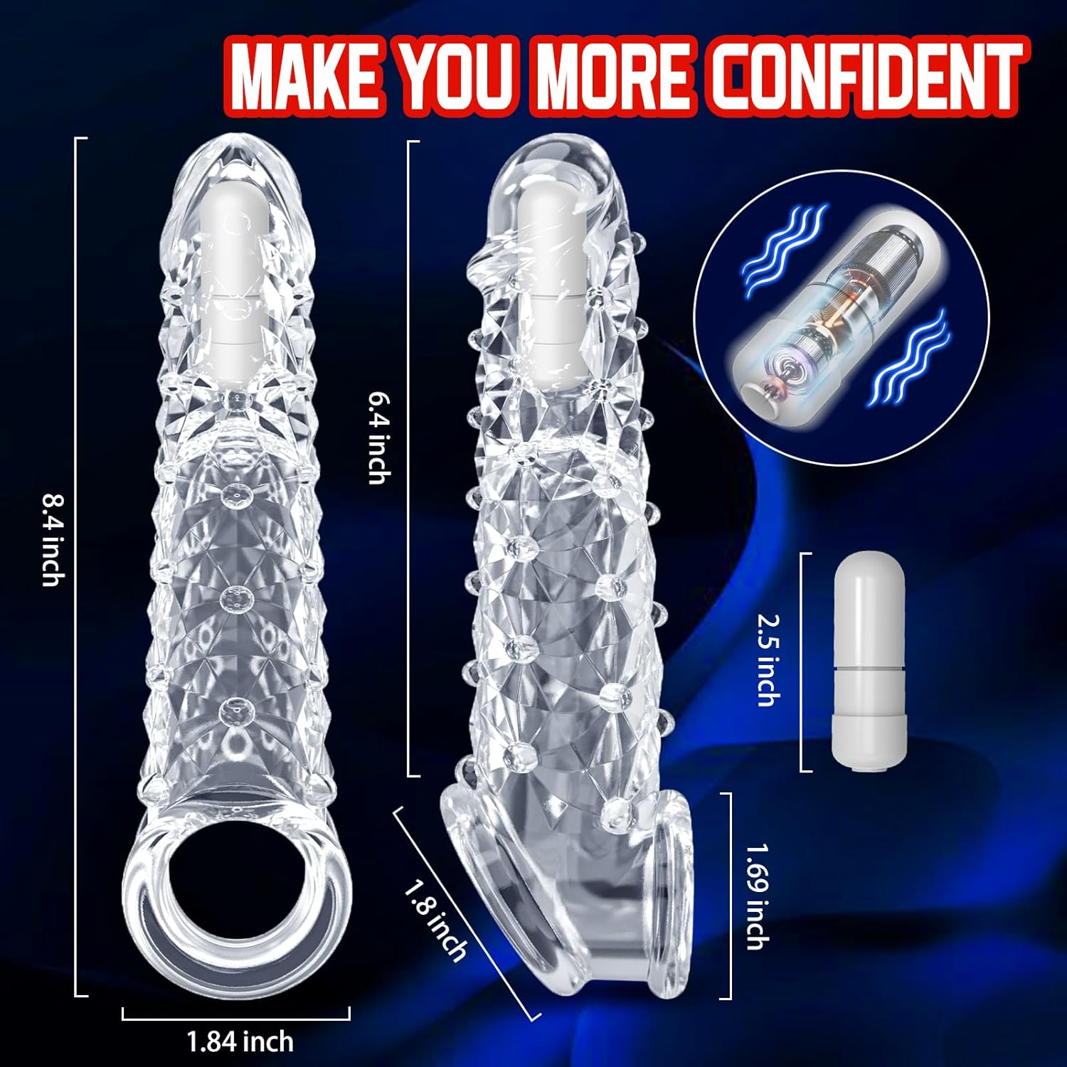 VibeFit Reusable Vibrating Penis Sleeve