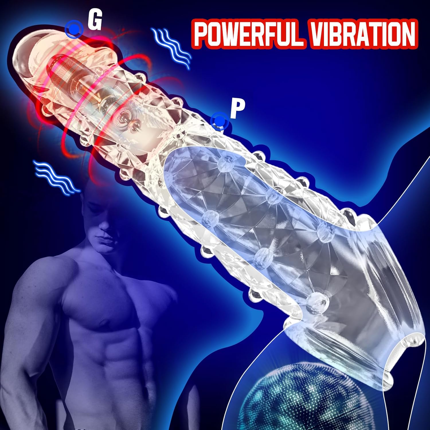 VibeFit Reusable Vibrating Penis Sleeve
